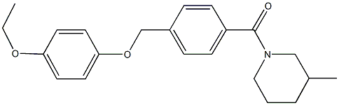 1-{4-[(4-ethoxyphenoxy)methyl]benzoyl}-3-methylpiperidine Structure