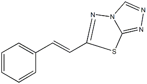 6-(2-phenylvinyl)[1,2,4]triazolo[3,4-b][1,3,4]thiadiazole 结构式