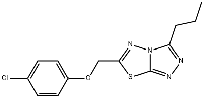 6-[(4-chlorophenoxy)methyl]-3-propyl[1,2,4]triazolo[3,4-b][1,3,4]thiadiazole 结构式