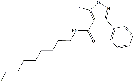 5-methyl-N-nonyl-3-phenyl-4-isoxazolecarboxamide,438474-96-5,结构式
