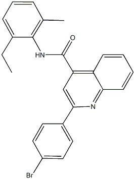 2-(4-bromophenyl)-N-(2-ethyl-6-methylphenyl)-4-quinolinecarboxamide Structure