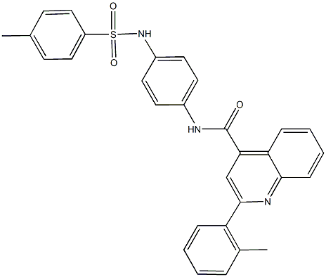 2-(2-methylphenyl)-N-(4-{[(4-methylphenyl)sulfonyl]amino}phenyl)-4-quinolinecarboxamide Struktur