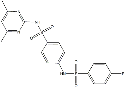 N-(4,6-dimethylpyrimidin-2-yl)-4-{[(4-fluorophenyl)sulfonyl]amino}benzenesulfonamide,438475-50-4,结构式