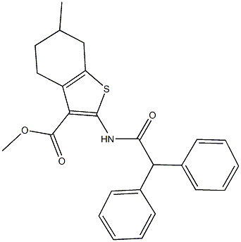 438475-69-5 methyl 2-[(diphenylacetyl)amino]-6-methyl-4,5,6,7-tetrahydro-1-benzothiophene-3-carboxylate