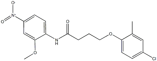 4-(4-chloro-2-methylphenoxy)-N-{4-nitro-2-methoxyphenyl}butanamide Structure