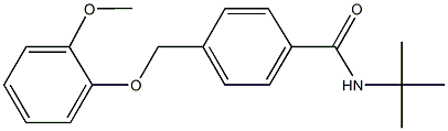 N-(tert-butyl)-4-[(2-methoxyphenoxy)methyl]benzamide 化学構造式