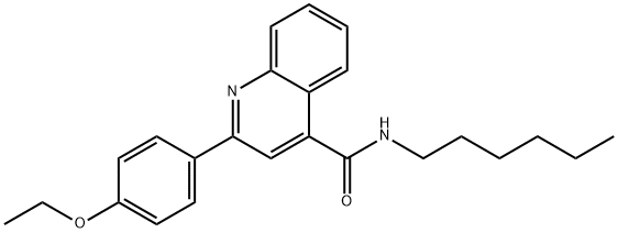 2-(4-ethoxyphenyl)-N-hexyl-4-quinolinecarboxamide,438475-97-9,结构式