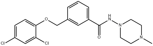 3-[(2,4-dichlorophenoxy)methyl]-N-(4-methylpiperazin-1-yl)benzamide 化学構造式