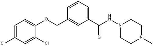 3-[(2,4-dichlorophenoxy)methyl]-N-(4-methylpiperazin-1-yl)benzamide Structure