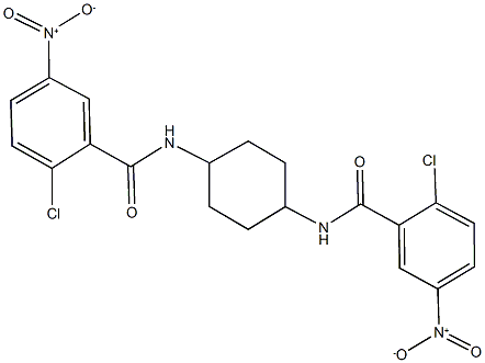 2-chloro-N-[4-({2-chloro-5-nitrobenzoyl}amino)cyclohexyl]-5-nitrobenzamide,438476-03-0,结构式