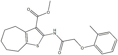 438476-11-0 methyl 2-{[(2-methylphenoxy)acetyl]amino}-5,6,7,8-tetrahydro-4H-cyclohepta[b]thiophene-3-carboxylate
