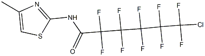 6-chloro-2,2,3,3,4,4,5,5,6,6-decafluoro-N-(4-methyl-1,3-thiazol-2-yl)hexanamide Structure