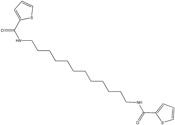 N-{12-[(2-thienylcarbonyl)amino]dodecyl}-2-thiophenecarboxamide Structure