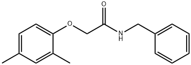 N-benzyl-2-(2,4-dimethylphenoxy)acetamide 化学構造式