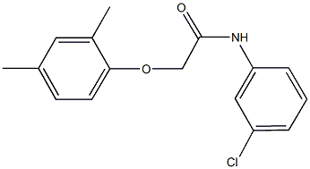 N-(3-chlorophenyl)-2-(2,4-dimethylphenoxy)acetamide,438478-09-2,结构式