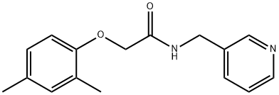 2-(2,4-dimethylphenoxy)-N-(pyridin-3-ylmethyl)acetamide 化学構造式