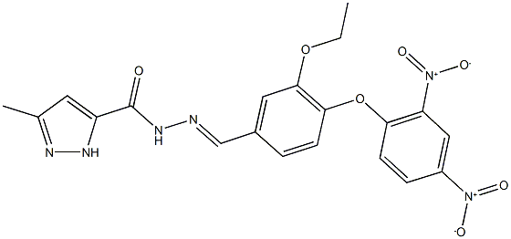 N'-(4-{2,4-bisnitrophenoxy}-3-ethoxybenzylidene)-3-methyl-1H-pyrazole-5-carbohydrazide|