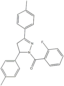 1-(2-fluorobenzoyl)-3,5-bis(4-methylphenyl)-4,5-dihydro-1H-pyrazole|