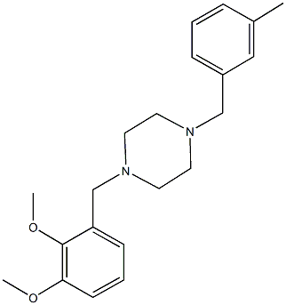 2-methoxy-3-{[4-(3-methylbenzyl)-1-piperazinyl]methyl}phenyl methyl ether Structure