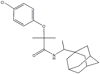 N-[1-(1-adamantyl)ethyl]-2-(4-chlorophenoxy)-2-methylpropanamide Structure