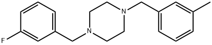 1-(3-fluorobenzyl)-4-(3-methylbenzyl)piperazine,438485-01-9,结构式
