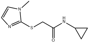 N-cyclopropyl-2-[(1-methyl-1H-imidazol-2-yl)sulfanyl]acetamide Struktur
