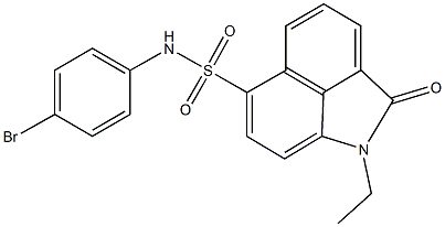 N-(4-bromophenyl)-1-ethyl-2-oxo-1,2-dihydrobenzo[cd]indole-6-sulfonamide 结构式