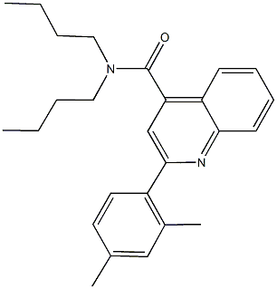 N,N-dibutyl-2-(2,4-dimethylphenyl)-4-quinolinecarboxamide,438528-63-3,结构式