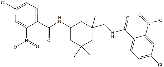 4-chloro-N-{3-[({4-chloro-2-nitrobenzoyl}amino)methyl]-3,5,5-trimethylcyclohexyl}-2-nitrobenzamide Structure