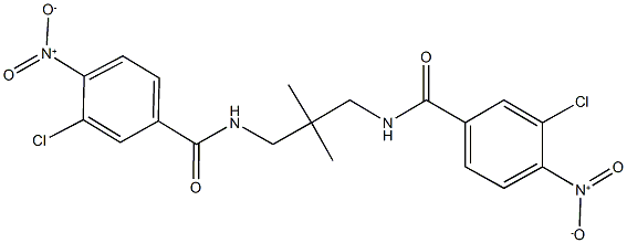 3-chloro-N-[3-({3-chloro-4-nitrobenzoyl}amino)-2,2-dimethylpropyl]-4-nitrobenzamide 结构式