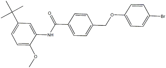 4-[(4-bromophenoxy)methyl]-N-(5-tert-butyl-2-methoxyphenyl)benzamide,438528-88-2,结构式