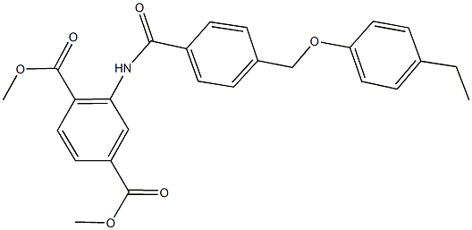 dimethyl 2-({4-[(4-ethylphenoxy)methyl]benzoyl}amino)terephthalate Struktur
