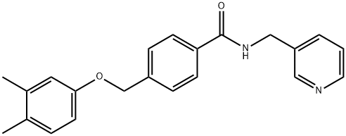 4-[(3,4-dimethylphenoxy)methyl]-N-(3-pyridinylmethyl)benzamide,438529-12-5,结构式