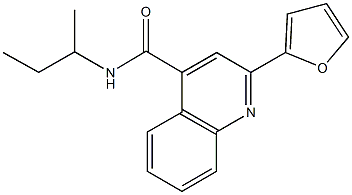 N-(sec-butyl)-2-(2-furyl)-4-quinolinecarboxamide Struktur