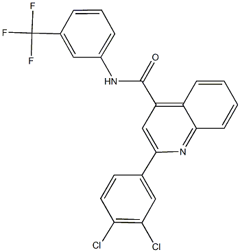 2-(3,4-dichlorophenyl)-N-[3-(trifluoromethyl)phenyl]-4-quinolinecarboxamide Structure