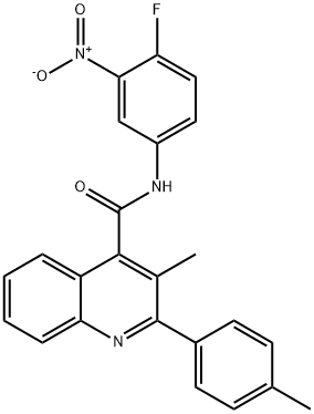 N-{4-fluoro-3-nitrophenyl}-3-methyl-2-(4-methylphenyl)-4-quinolinecarboxamide Structure