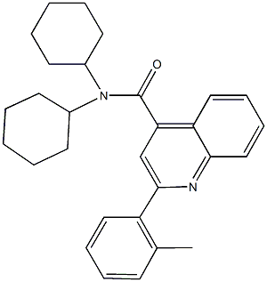 N,N-dicyclohexyl-2-(2-methylphenyl)-4-quinolinecarboxamide Structure