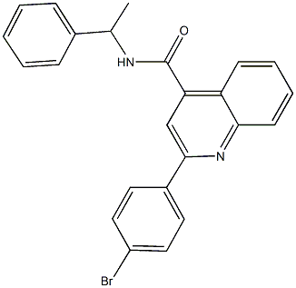 2-(4-bromophenyl)-N-(1-phenylethyl)-4-quinolinecarboxamide Struktur