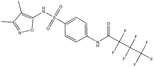 N-(4-{[(3,4-dimethyl-5-isoxazolyl)amino]sulfonyl}phenyl)-2,2,3,3,4,4,4-heptafluorobutanamide,438530-22-4,结构式