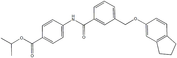 isopropyl 4-({3-[(2,3-dihydro-1H-inden-5-yloxy)methyl]benzoyl}amino)benzoate,438530-33-7,结构式