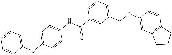 3-[(2,3-dihydro-1H-inden-5-yloxy)methyl]-N-(4-phenoxyphenyl)benzamide Structure