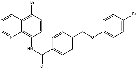 4-[(4-bromophenoxy)methyl]-N-(5-bromo-8-quinolinyl)benzamide Structure