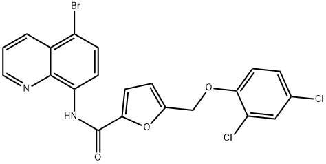 N-(5-bromo-8-quinolinyl)-5-[(2,4-dichlorophenoxy)methyl]-2-furamide Structure