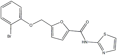 5-[(2-bromophenoxy)methyl]-N-(1,3-thiazol-2-yl)-2-furamide,438530-80-4,结构式