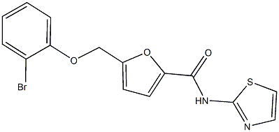 5-[(2-bromophenoxy)methyl]-N-(1,3-thiazol-2-yl)-2-furamide Structure