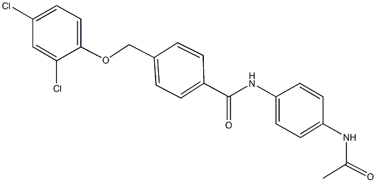 N-[4-(acetylamino)phenyl]-4-[(2,4-dichlorophenoxy)methyl]benzamide Struktur