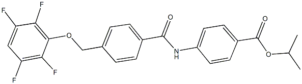 isopropyl 4-({4-[(2,3,5,6-tetrafluorophenoxy)methyl]benzoyl}amino)benzoate Structure