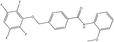 N-(2-methoxyphenyl)-4-[(2,3,5,6-tetrafluorophenoxy)methyl]benzamide 结构式