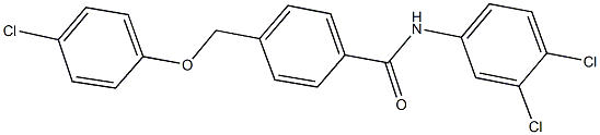 4-[(4-chlorophenoxy)methyl]-N-(3,4-dichlorophenyl)benzamide Struktur