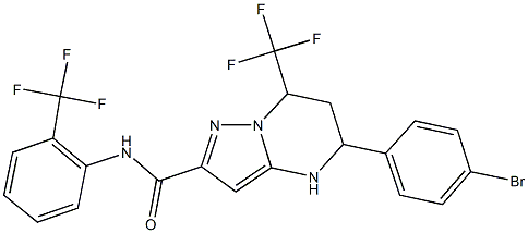 438531-86-3 5-(4-bromophenyl)-7-(trifluoromethyl)-N-[2-(trifluoromethyl)phenyl]-4,5,6,7-tetrahydropyrazolo[1,5-a]pyrimidine-2-carboxamide
